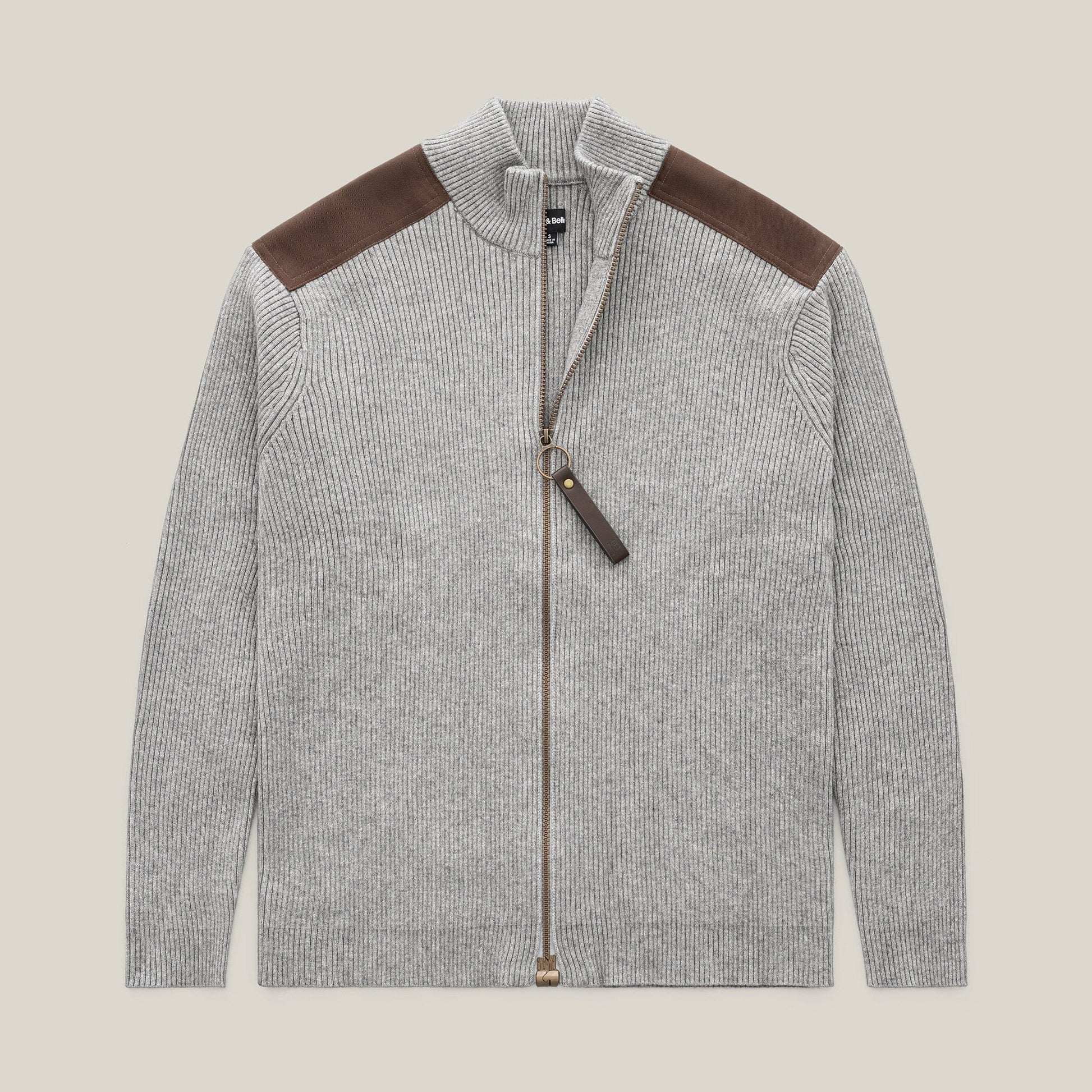 ["Joe & Bella Signature Magnetic Zip-Up for Men ", "Heathered Grey"]