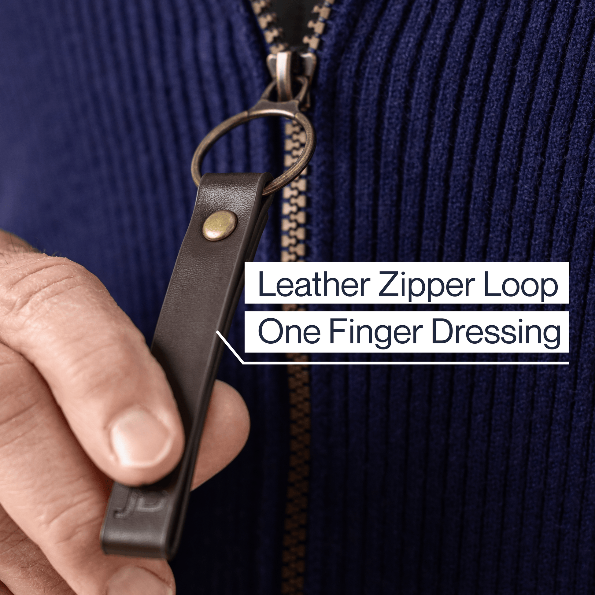 ["Joe & Bella Signature Magnetic Zip-Up Sweater For Men ", "Navy"]