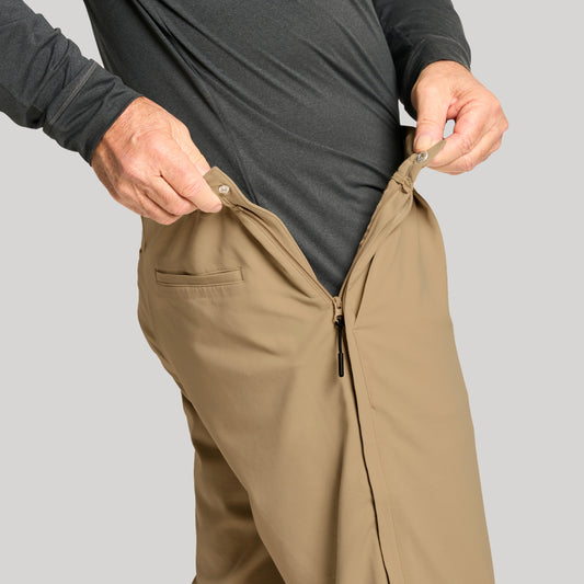 Everyday Side-Zip Pants for Men Khaki