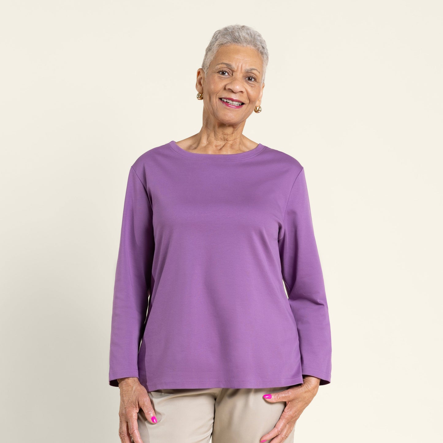 Women's Everyday Long Sleeve Top Purple