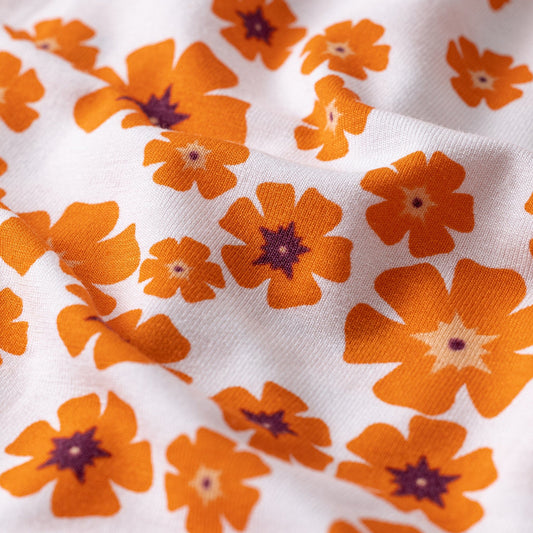 Women's Everynight Gown Orange Floral Detail