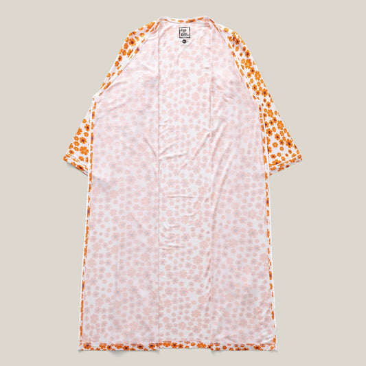 Women's Everynight Gown: The Lauren Orange Floral