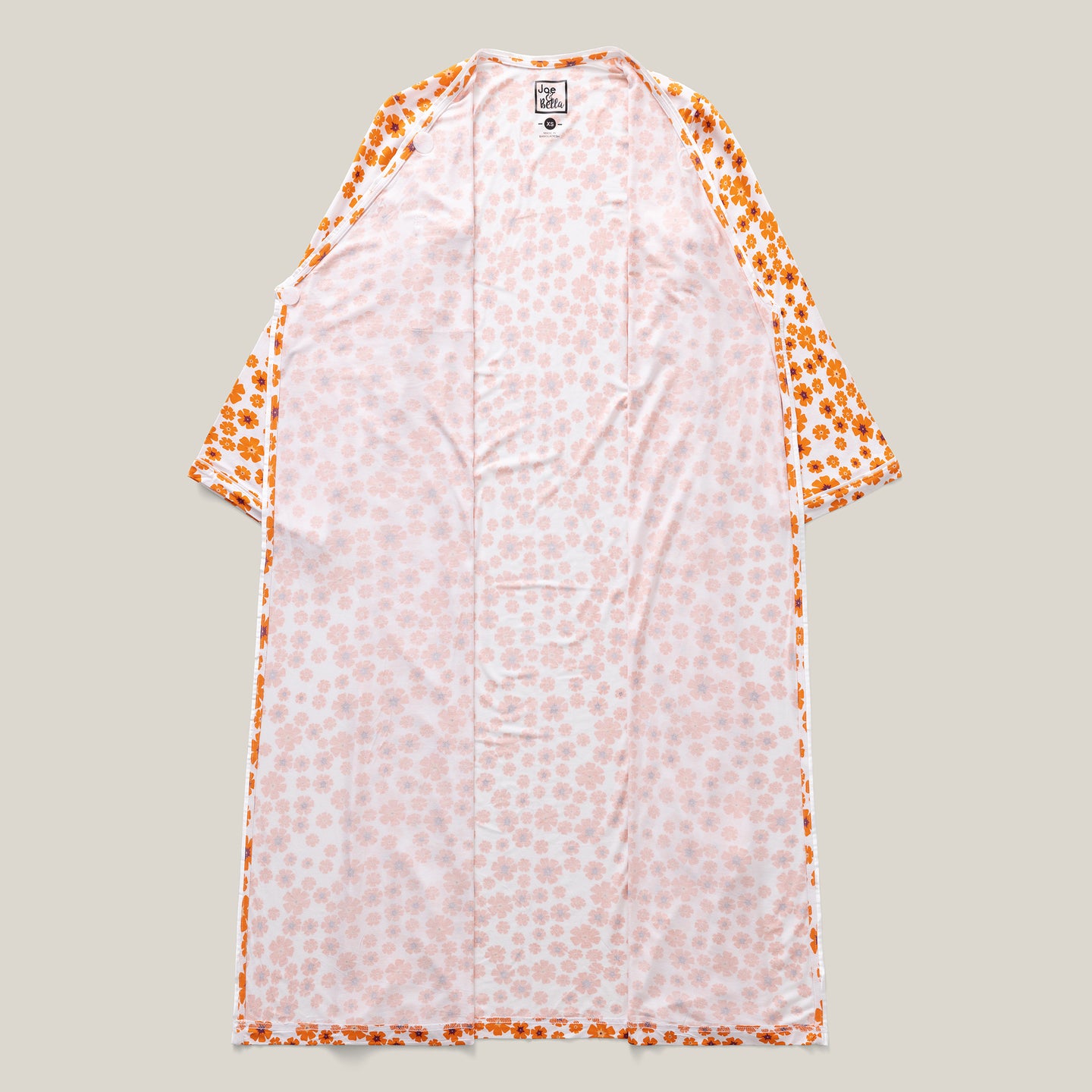 Women's Everynight Gown: The Lauren Orange Floral