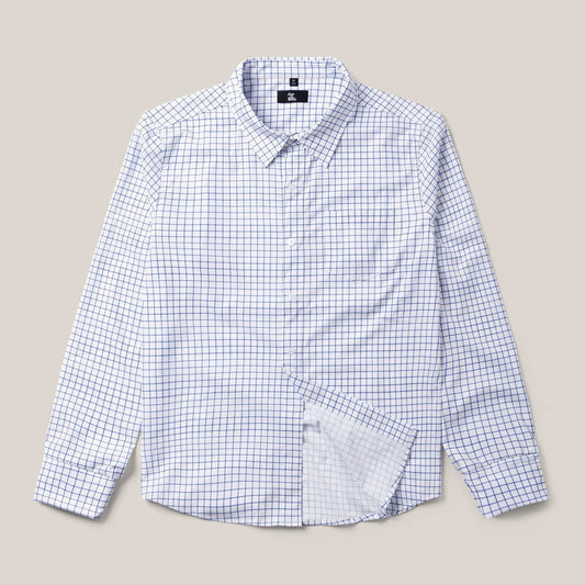 Everyday Magnetic Button-Down for Men by Joe & Bella | Comfortable & Stylish Magnetic Shirts#White Check