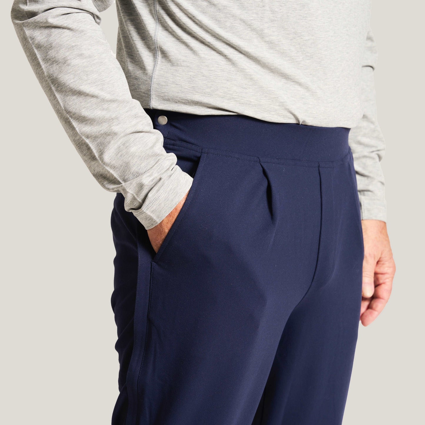 Everyday Freedom Pant for Men by Joe & Bella in Khaki |  Men's Adaptive Pants with Clean Waistband and Pockets#Navy