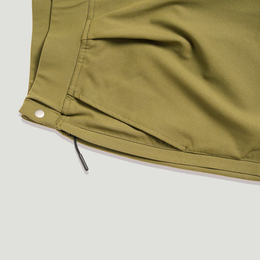 Everyday Freedom Pant for Men by Joe & Bella in Olive |  Men's Adaptive Pants Flat Lay of Side Snap and Extended Zipper Pull#Olive