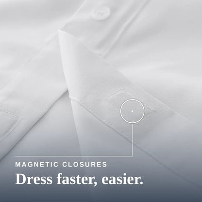 Joe & Bella Short-Sleeve Everyday Magnetic-Button Shirt for Men #White