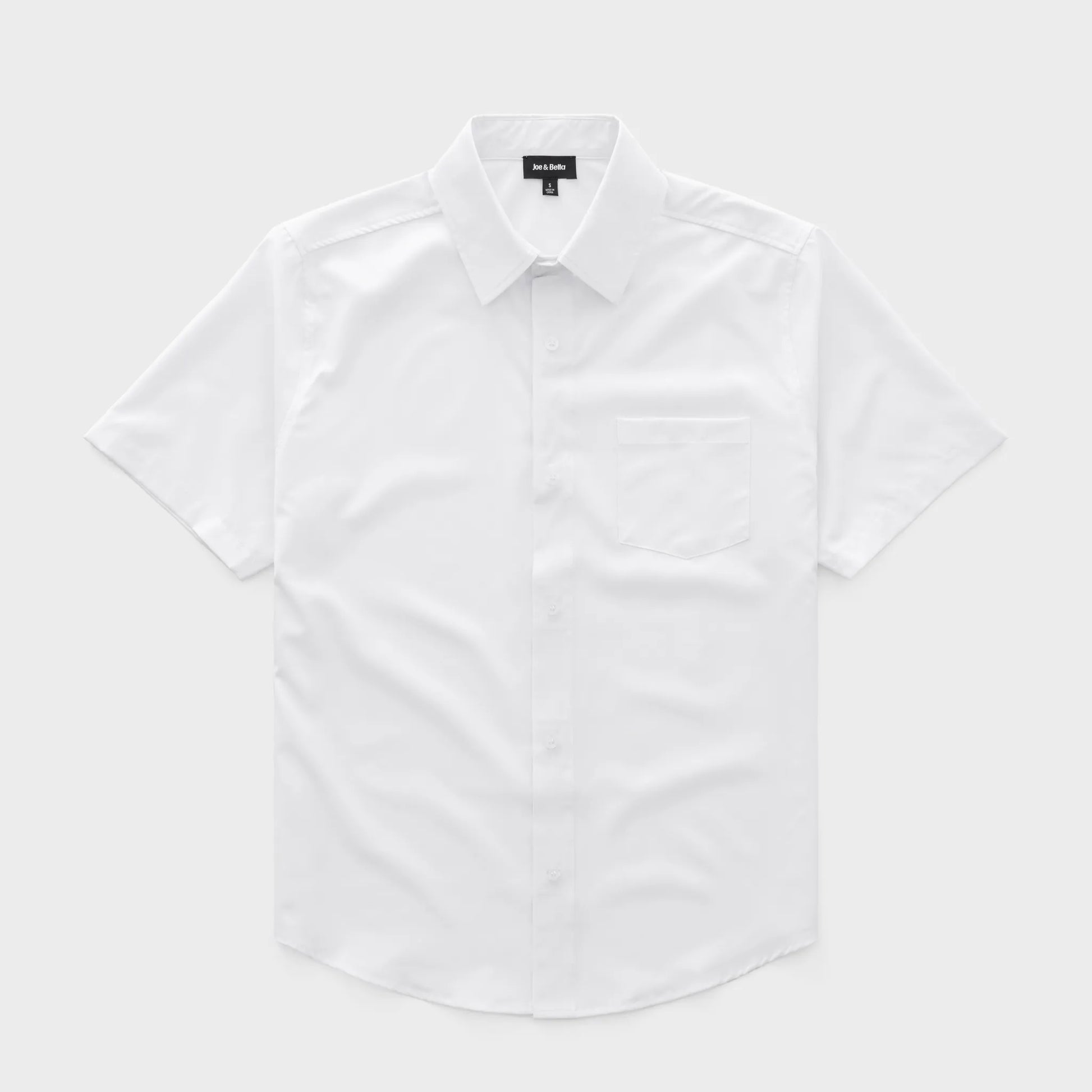["Joe & Bella White / S Short-Sleeve Everyday Magnetic-Button Shirt for Men ", "White"]