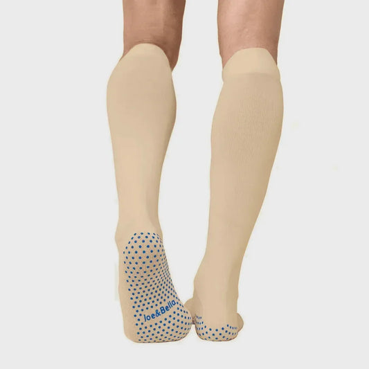 Joe & Bella Big-Grip No-Slip Compression Socks: 3-Pack #Beige