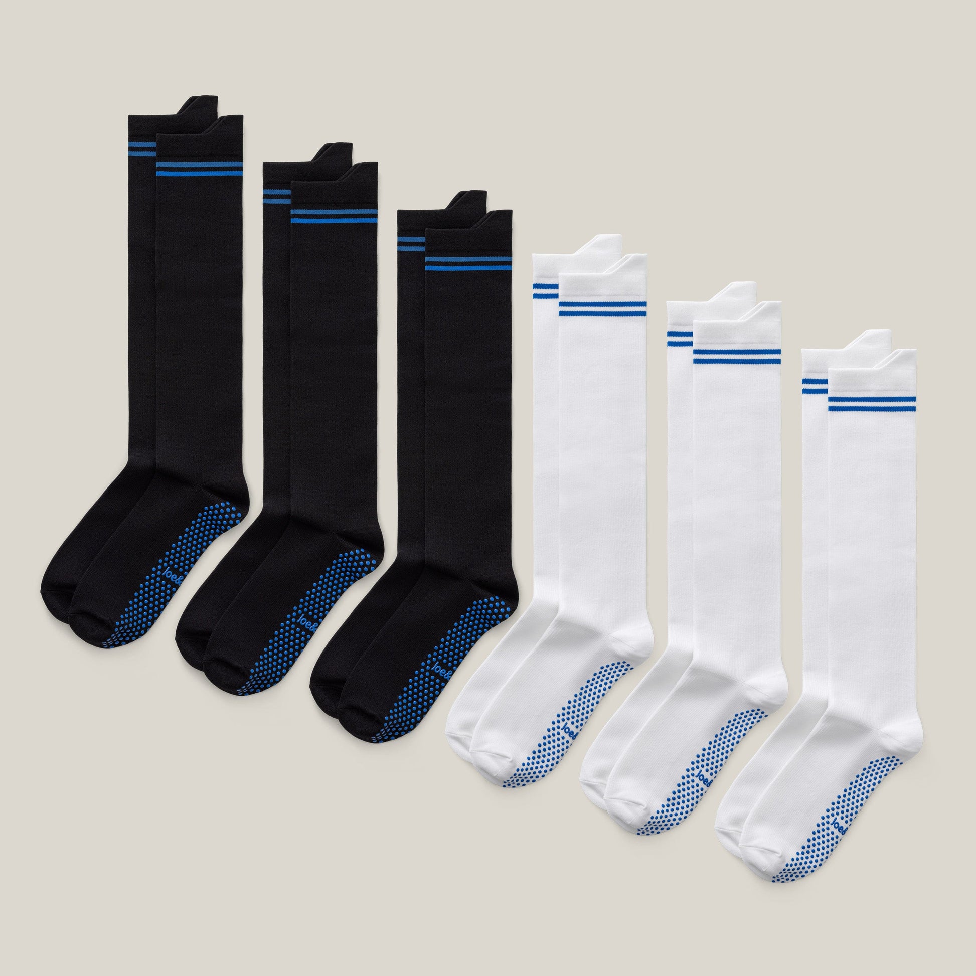 ["Joe & Bella Big-Grip No-Slip Compression Socks: 3-Pack"]