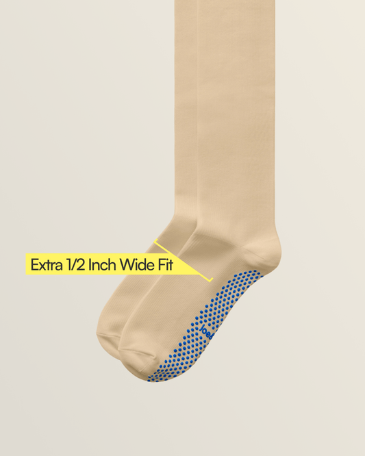Joe & Bella Big-Grip No-Slip Compression Socks: 3-Pack#Beige