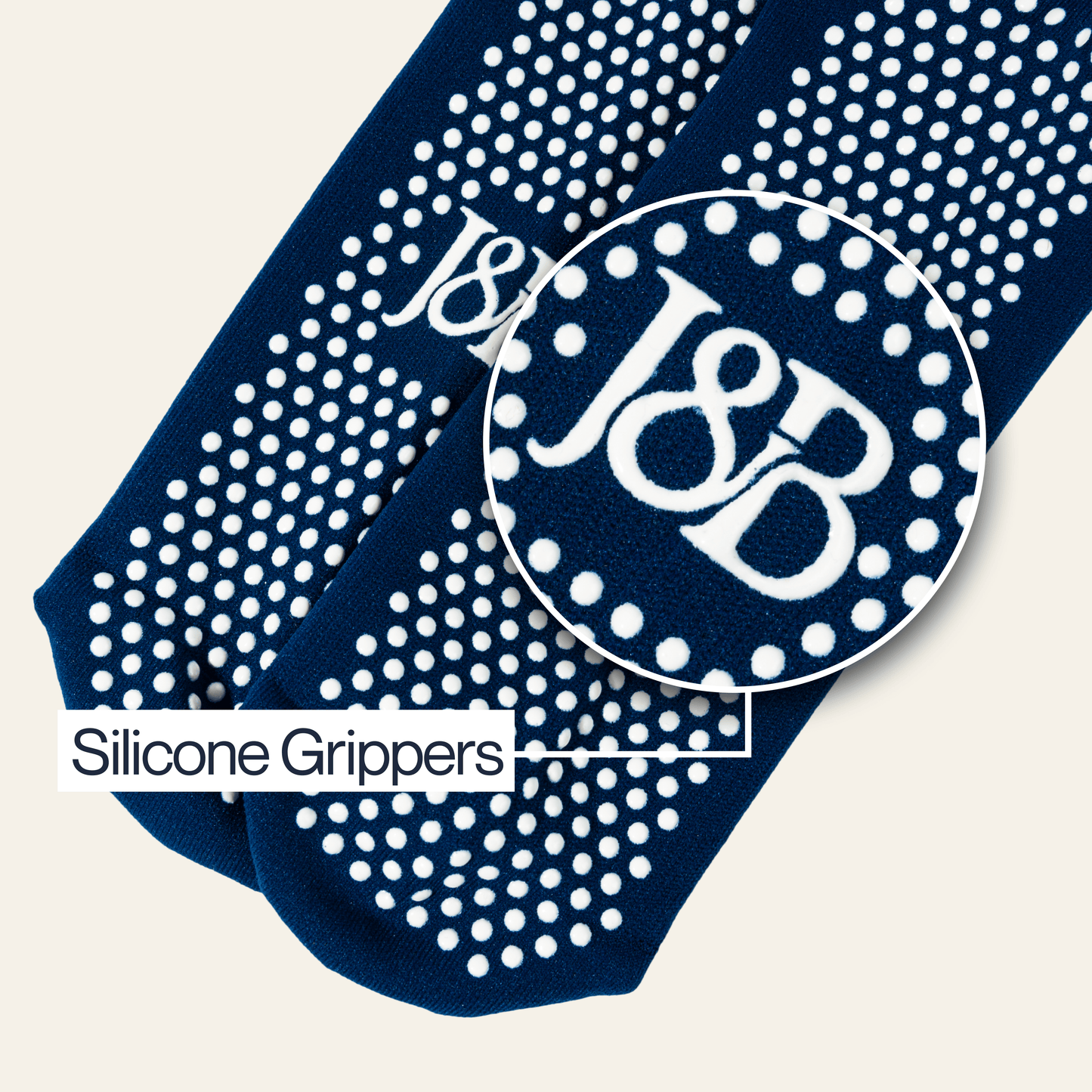 Joe & Bella Big-Grip No-Slip Compression Socks: 3-Pack #Dark Navy