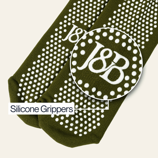 Joe & Bella Big-Grip No-Slip Compression Socks: 3-Pack#Green