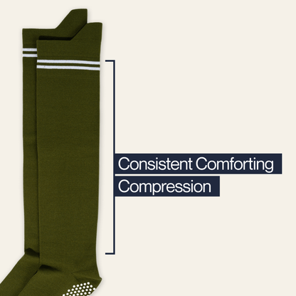 Joe & Bella Big-Grip No-Slip Compression Socks: 3-Pack#Green