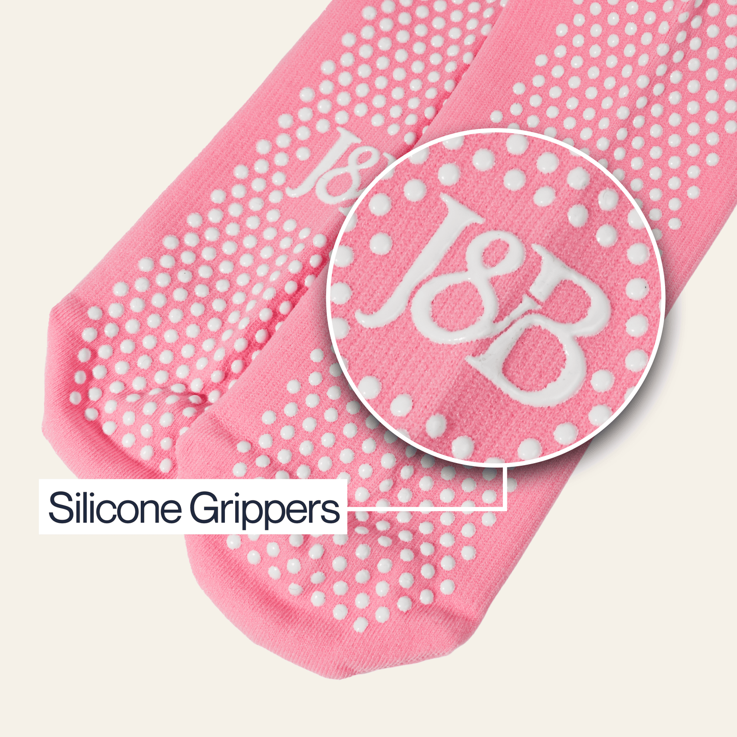 Joe & Bella Big-Grip No-Slip Compression Socks: 3-Pack#Pink