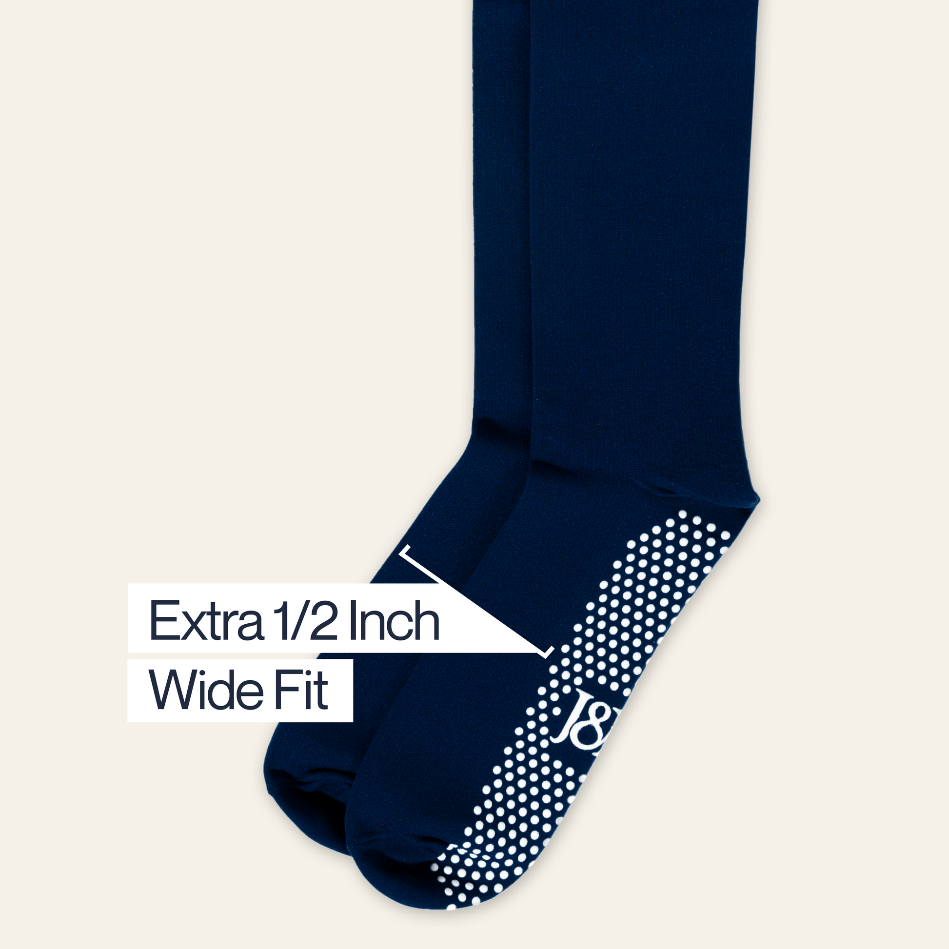 ["Joe & Bella Big-Grip No-Slip Compression Socks: 3-Pack ", "Dark Navy"]