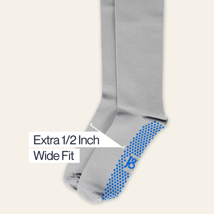 Joe & Bella Big-Grip No-Slip Compression Socks: 3-Pack#Grey