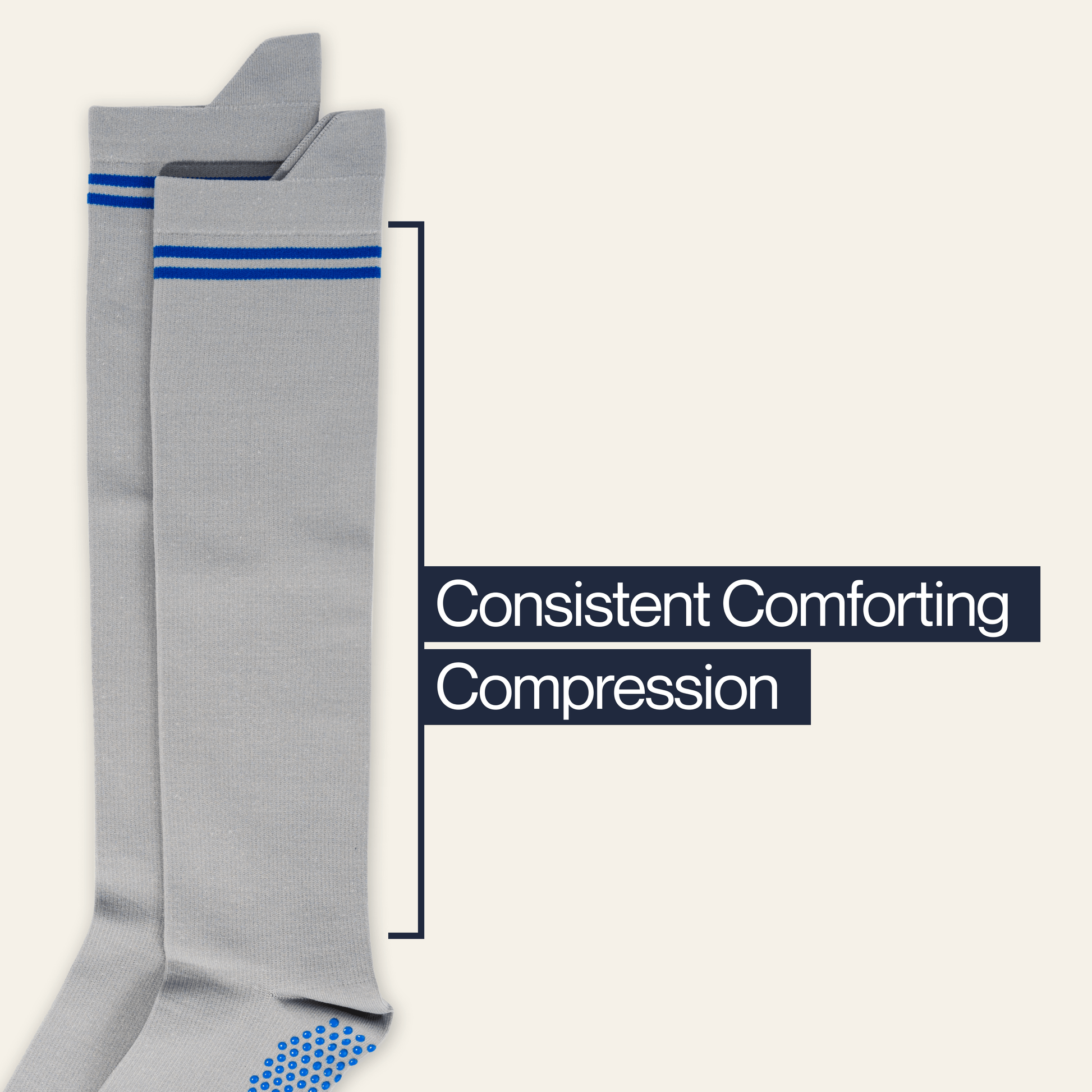 ["Joe & Bella Big-Grip No-Slip Compression Socks: 3-Pack", "Grey"]