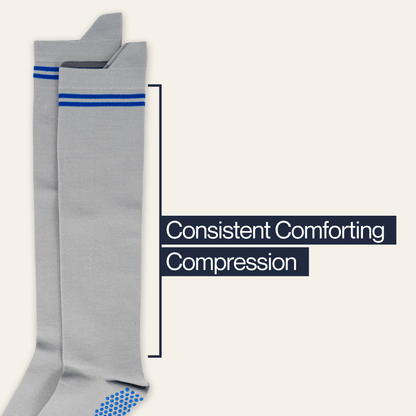 Joe & Bella Big-Grip No-Slip Compression Socks: 3-Pack#Grey