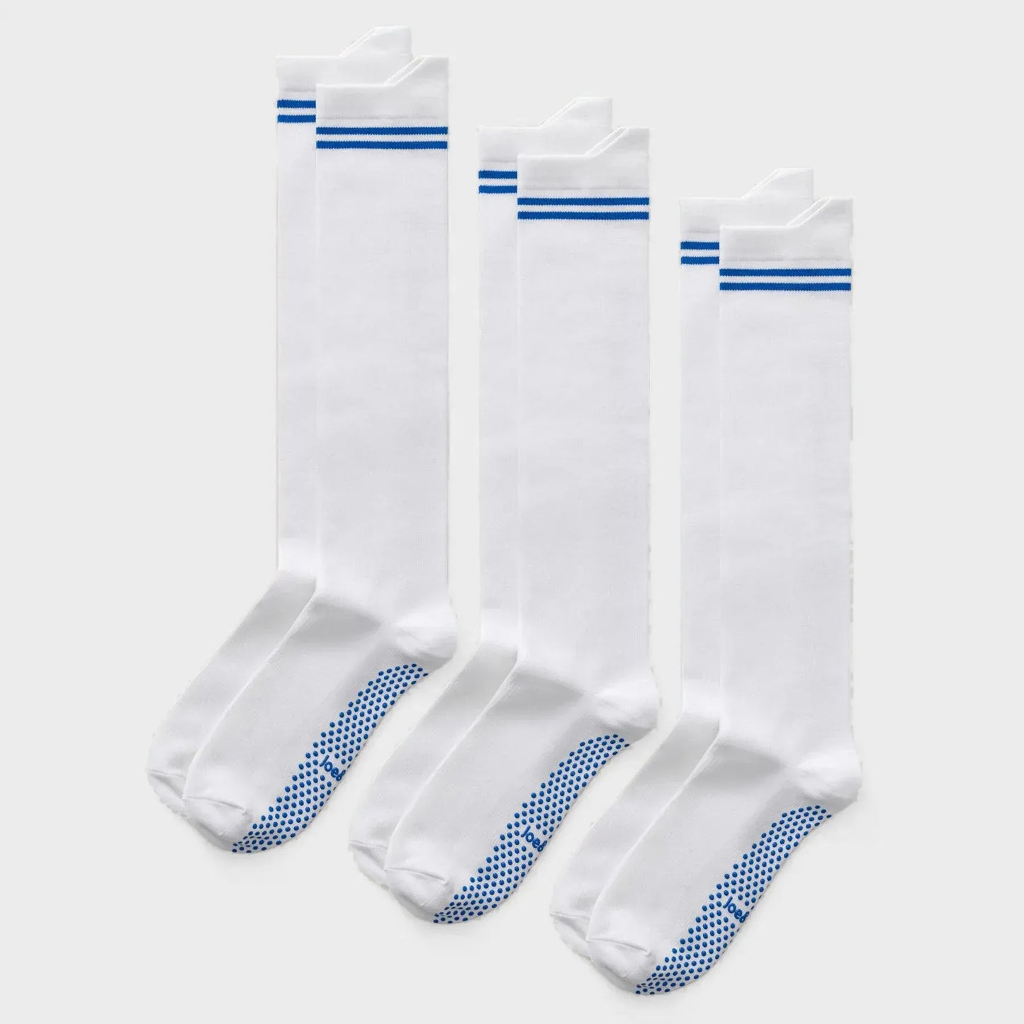 Joe & Bella White / REG Big-Grip No-Slip Compression Socks: 3-Pack #White