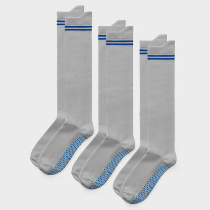 Joe & Bella Grey / REG Big-Grip No-Slip Compression Socks: 3-Pack #Grey