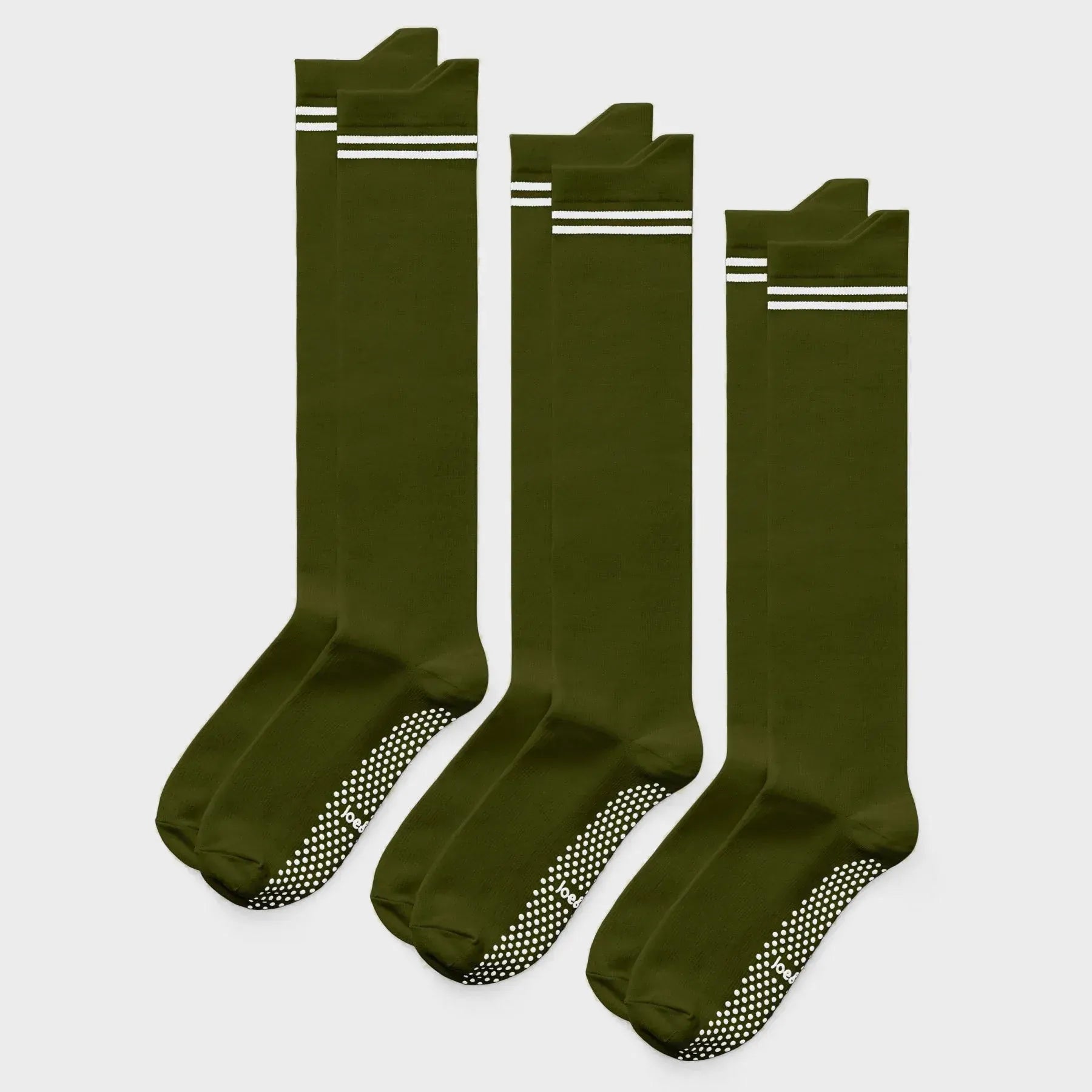 ["Joe & Bella Green / REG Big-Grip No-Slip Compression Socks: 3-Pack ", "Green"]