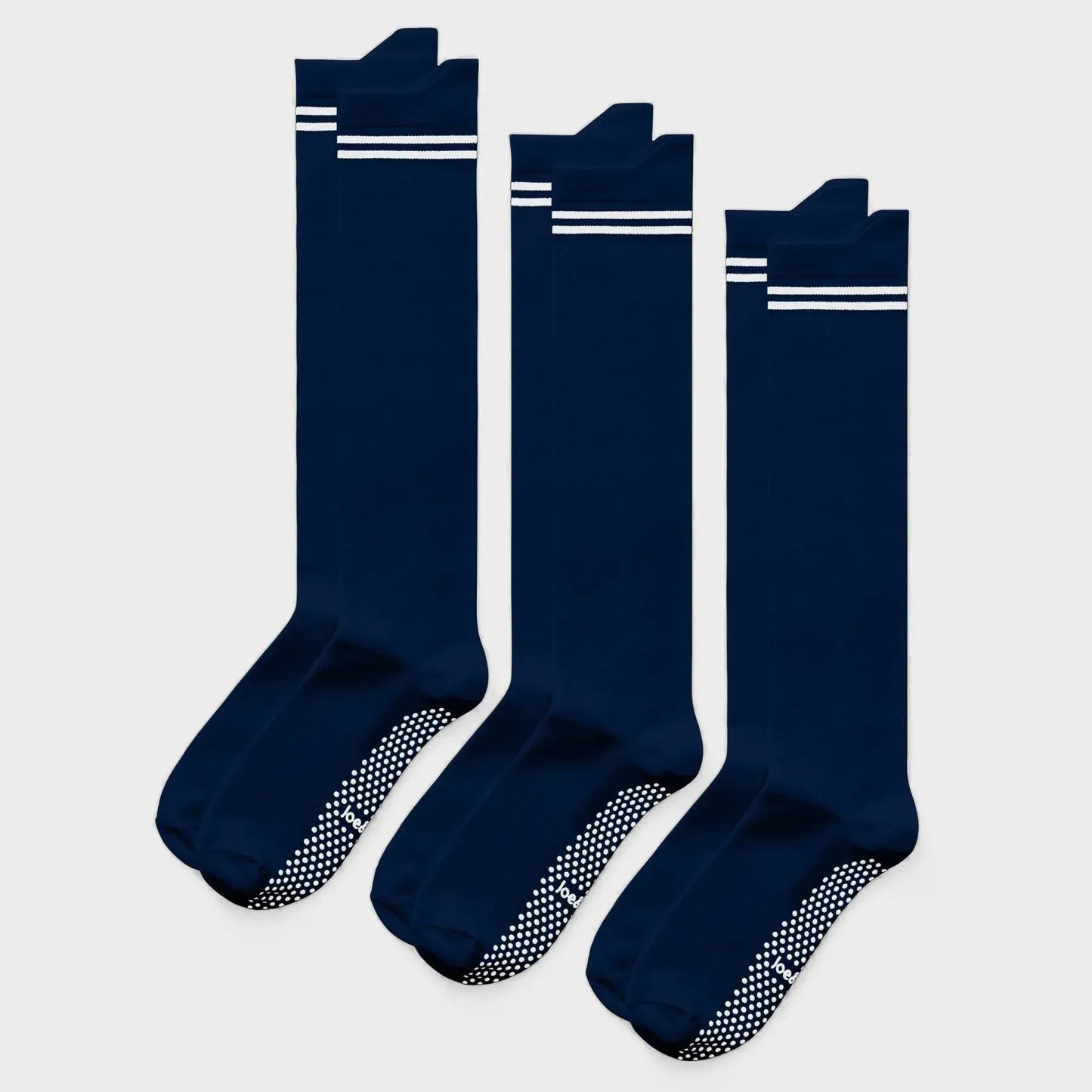 Joe & Bella Dark Navy / REG Big-Grip No-Slip Compression Socks: 3-Pack #Dark Navy