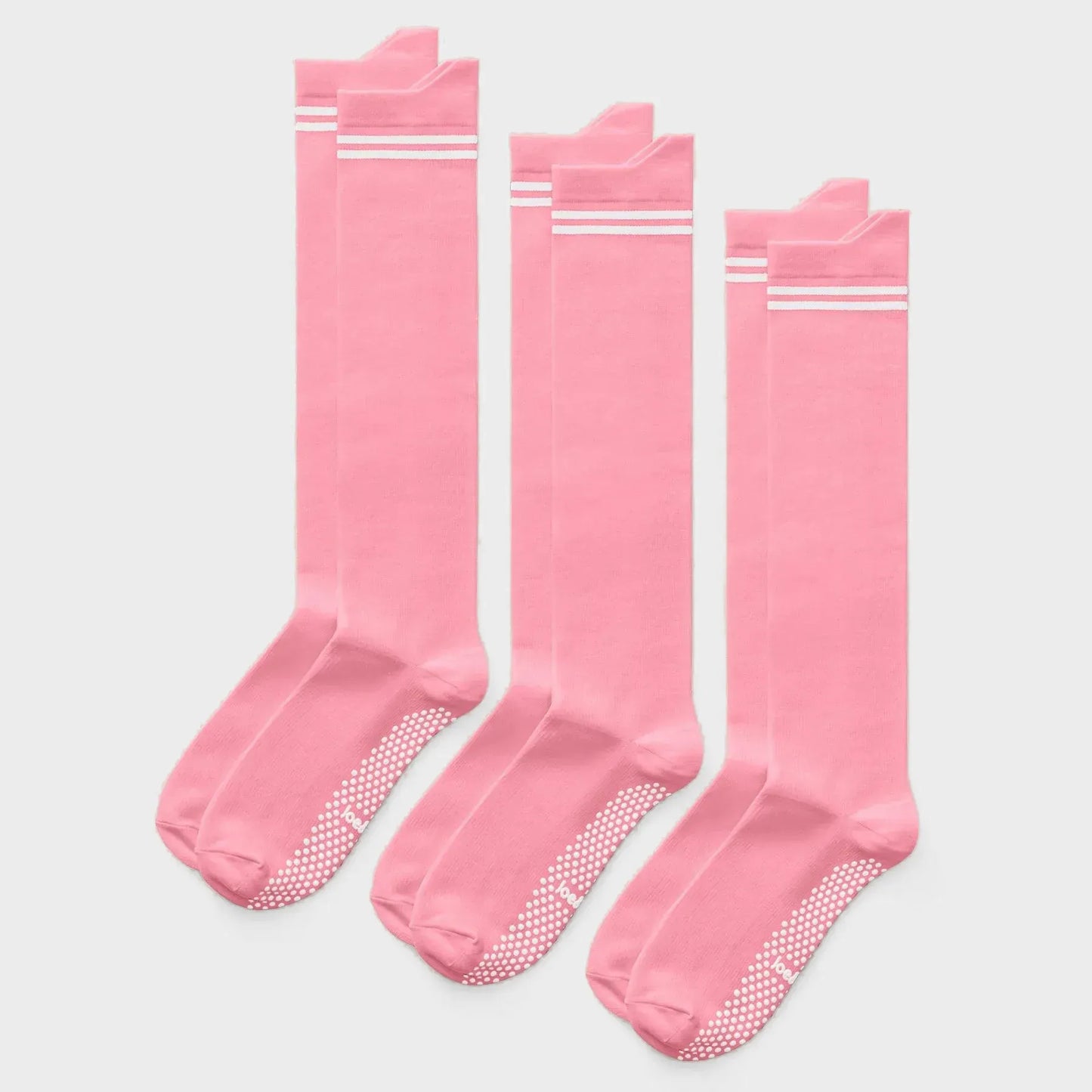 Joe & Bella Pink / REG Big-Grip No-Slip Compression Socks: 3-Pack #Pink