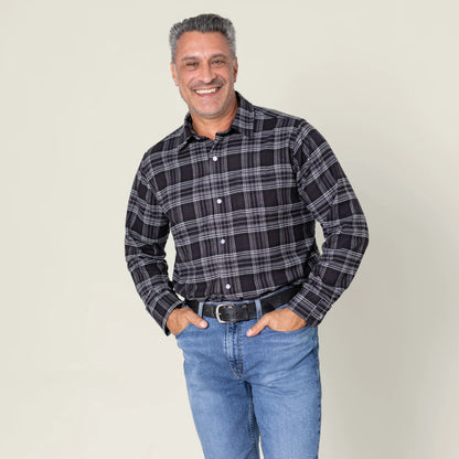 Joe & Bella Everyday Magnetic Flannel for Men #Black Plaid