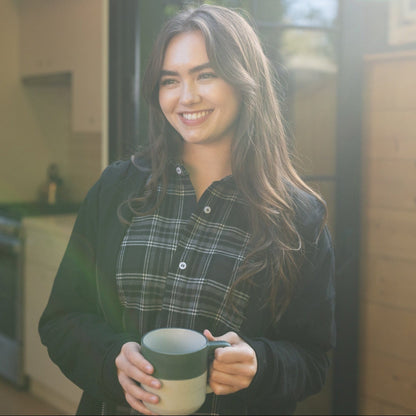 Joe & Bella / S Everyday Magnetic Flannel for Women #Black Plaid