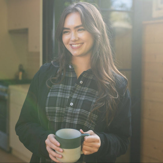 Joe & Bella / S Everyday Magnetic Flannel for Women #Black Plaid