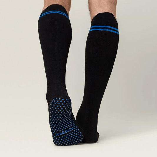 Joe & Bella Big-Grip No-Slip Compression Socks: 3-Pack #Black