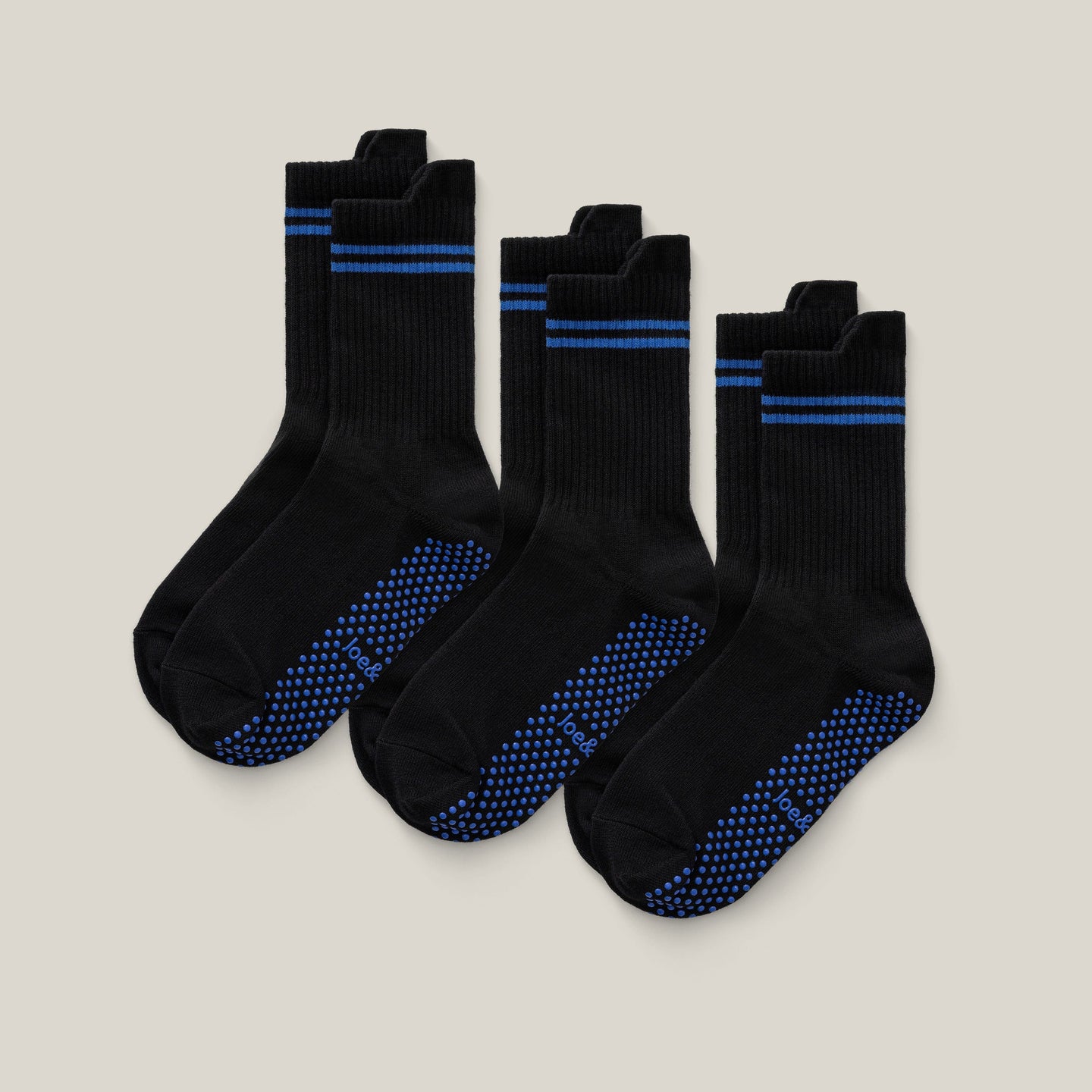 Joe & Bella Black / REG Everyday Gripper Socks 12-Pack#Black