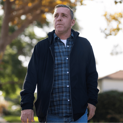 Joe & Bella S Everyday Magnetic Flannel for Men#Blue Plaid