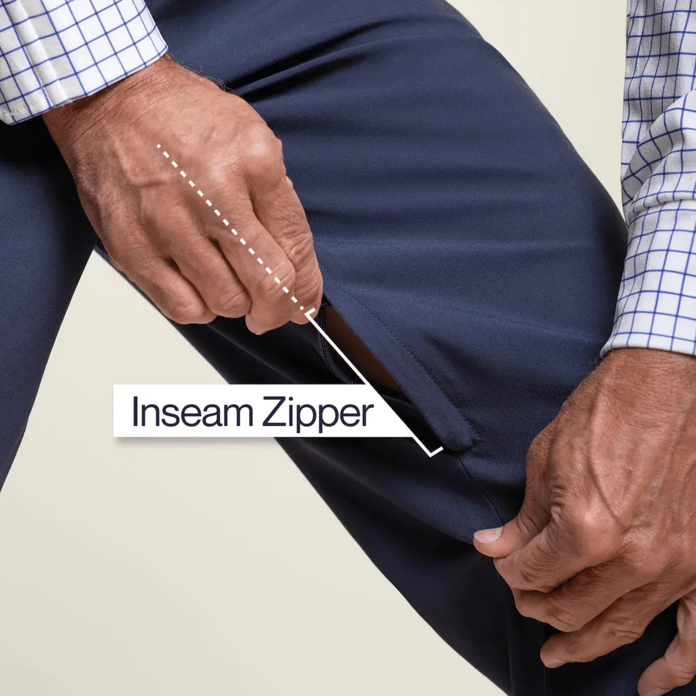 ["Joe & Bella CareZips® Men's Access Pants ", "Dark Navy"]