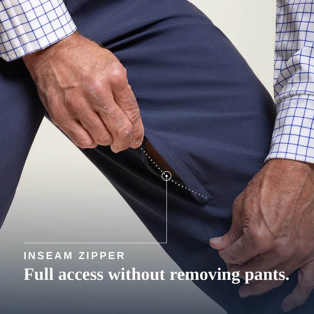 Joe & Bella CareZips® Men's Access Pants #Dark Navy