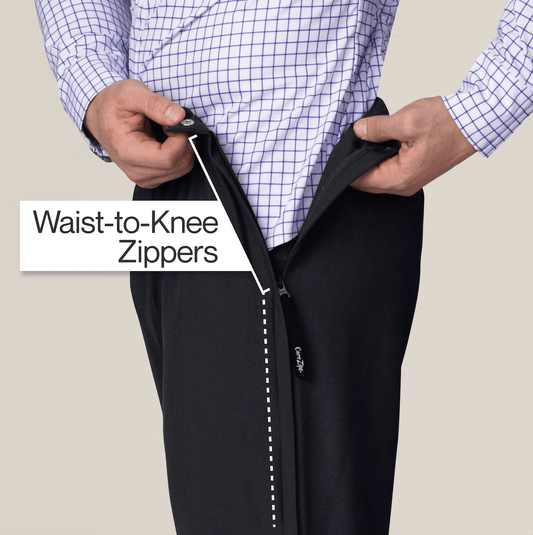 Joe & Bella CareZips® Men's Adaptive Pants#Black