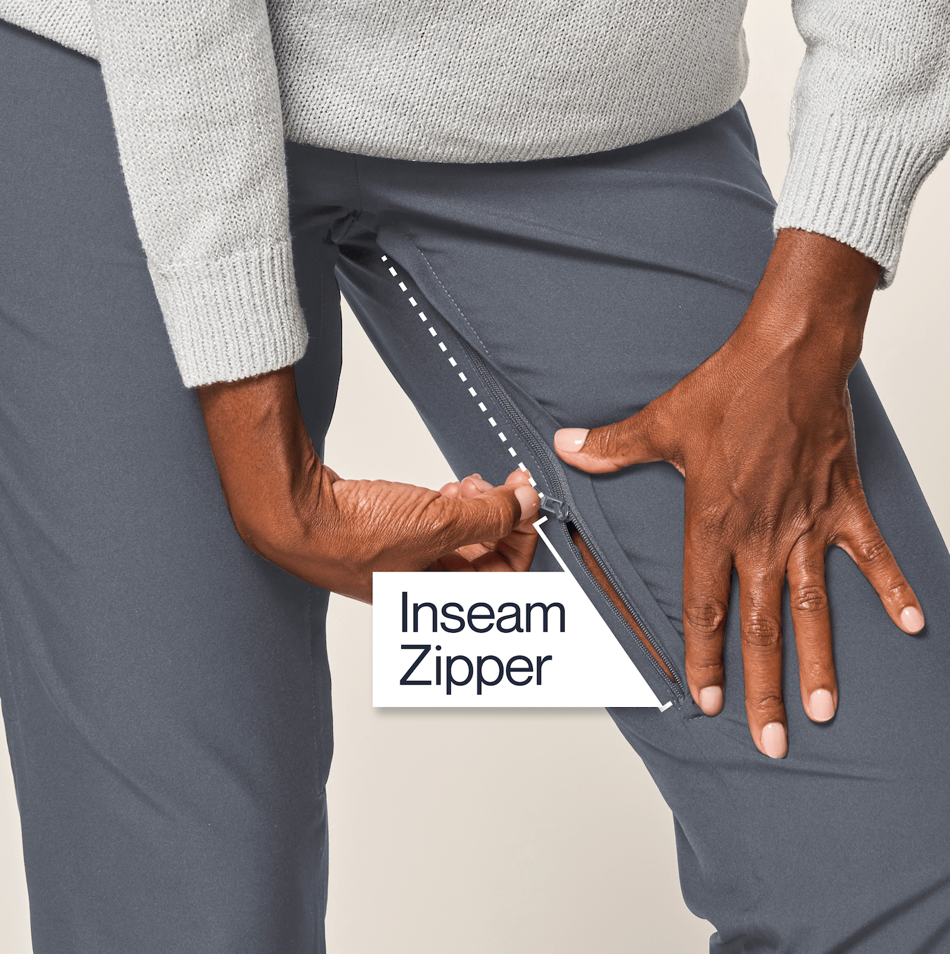 ["Joe & Bella Grey / XS CareZips® Women's Adaptive Pants", "Grey"]