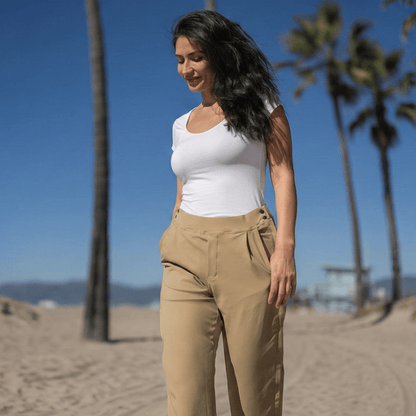 Joe & Bella Dark Khaki / S Everyday Side-Zip Pant for Women #Dark Khaki