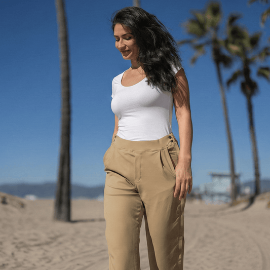 Joe & Bella Dark Khaki / S Everyday Side-Zip Pant for Women #Dark Khaki