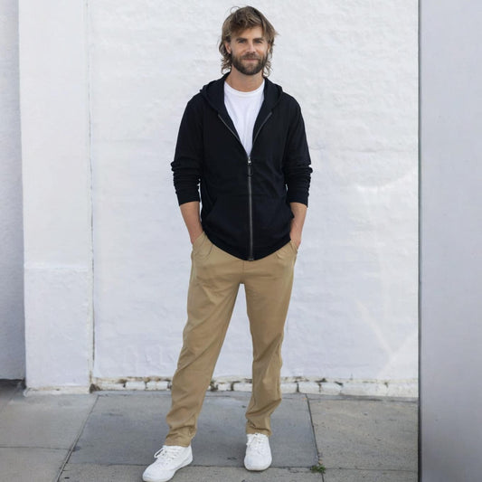 Joe & Bella Everyday Side-Zip Pants for Men#Dark Khaki