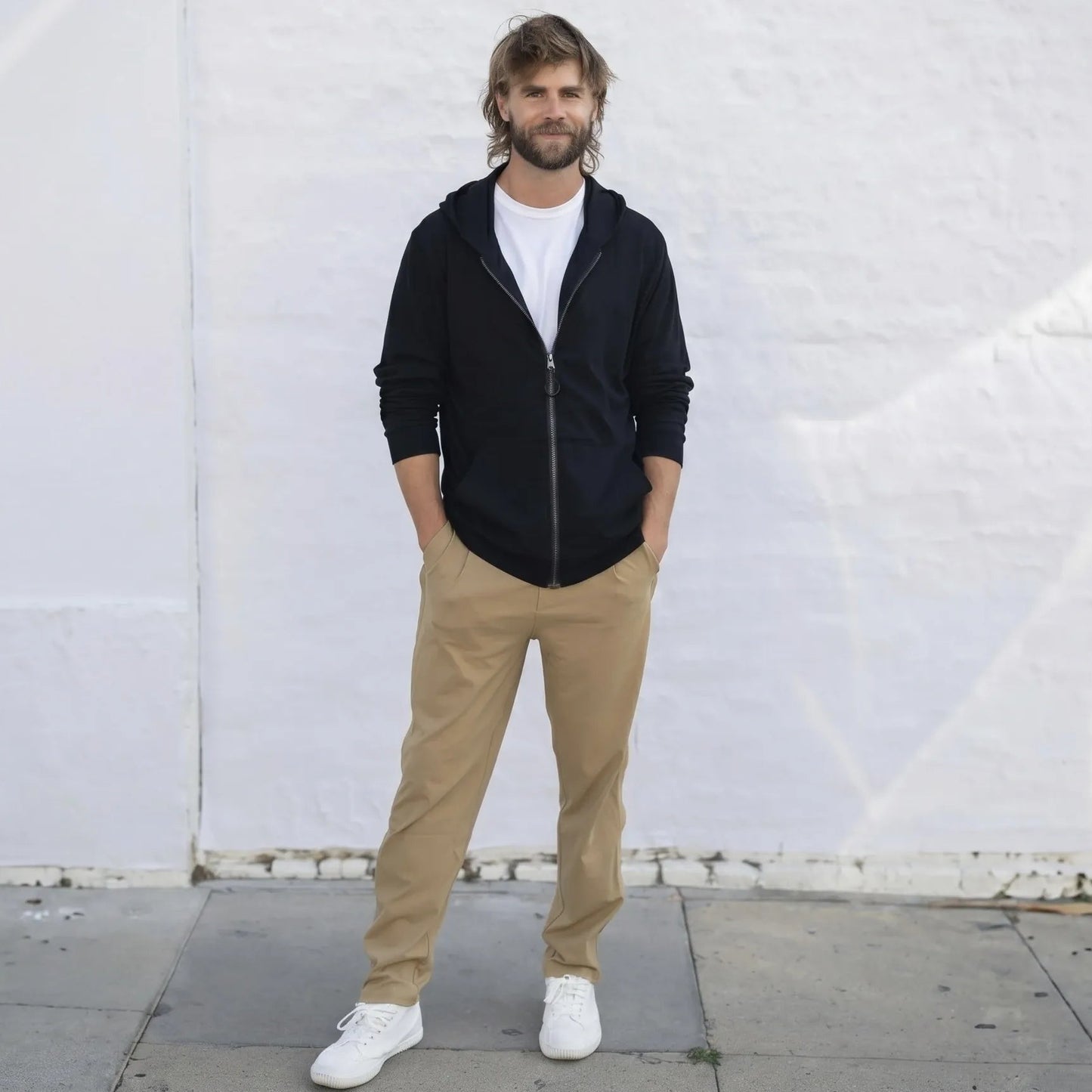 Joe & Bella Dark Khaki / S Everyday Side-Zip Pants for Men #Dark Khaki