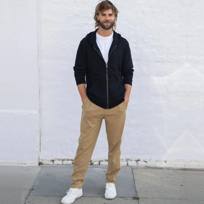 Joe & Bella Dark Khaki / S Everyday Side-Zip Pants for Men #Dark Khaki