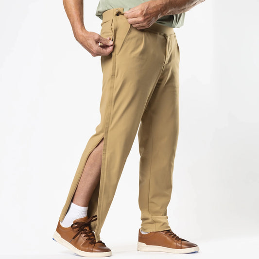Joe & Bella Dark Khaki / S Everyday Side-Zip Pants for Men #Dark Khaki