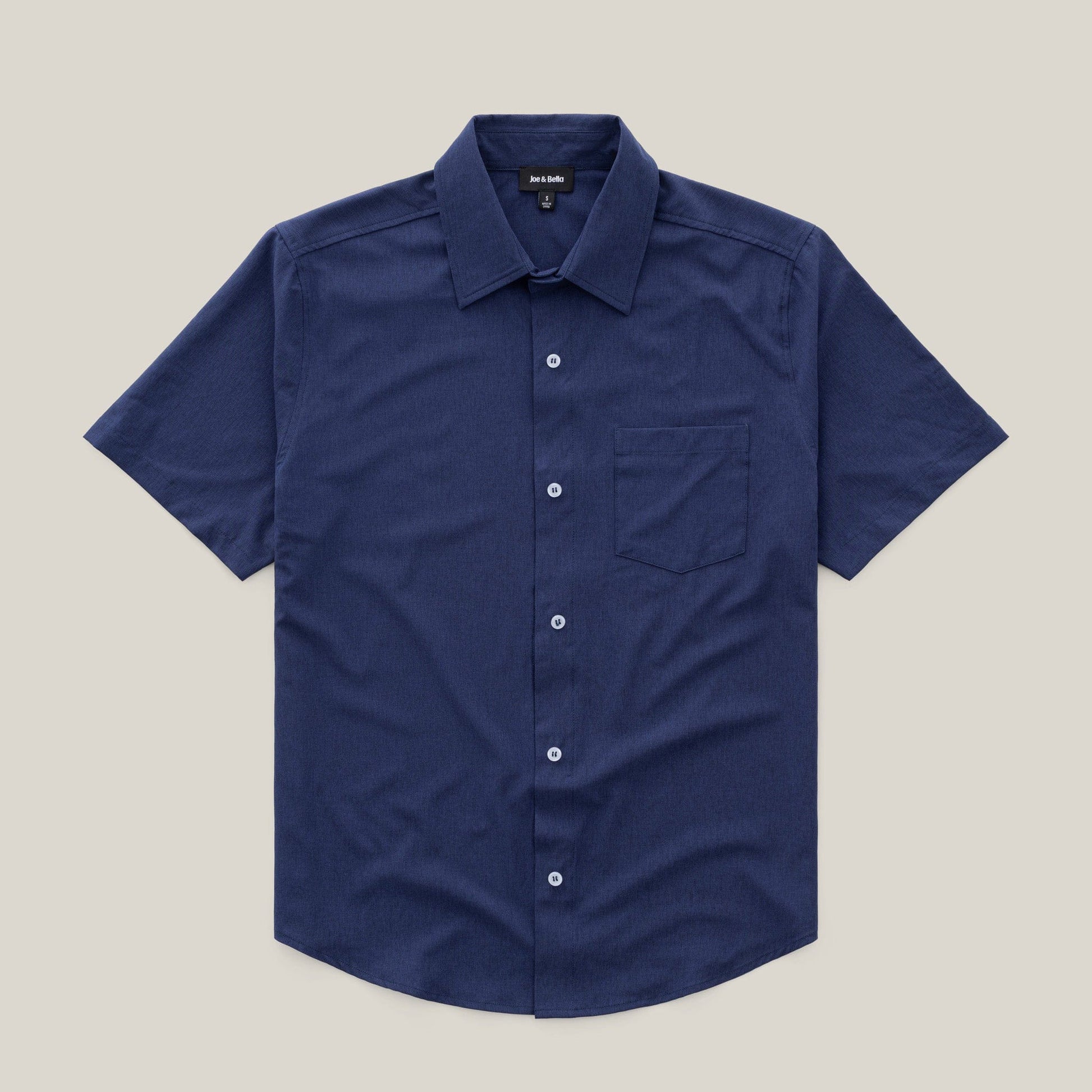 ["Joe & Bella Dark Navy / S Short-Sleeve Everyday Magnetic-Button Shirt for Men ", "Dark Navy"]