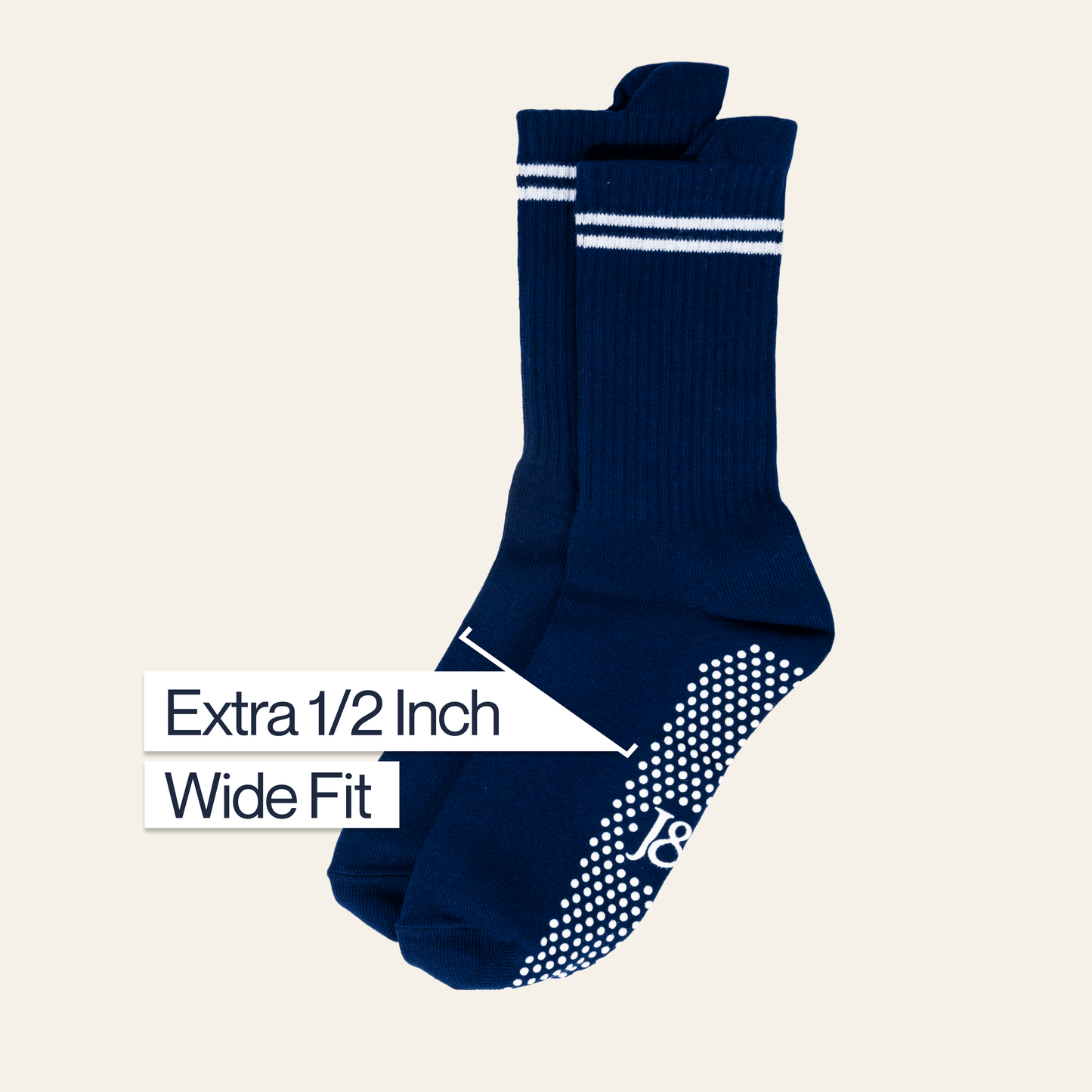 Joe & Bella Black / REG Everyday Gripper Socks 3-Pack#Dark Navy