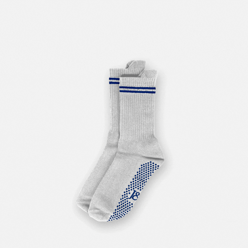["Joe & Bella Everyday Gripper Socks 3-Pack ", "Grey"]