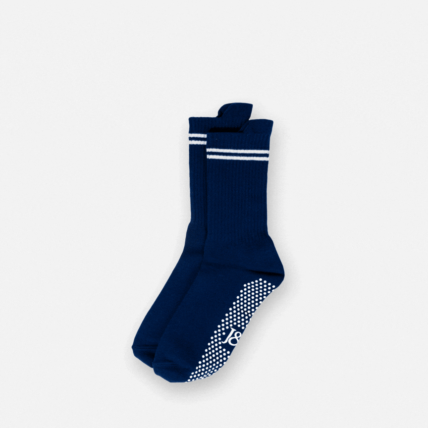 ["Joe & Bella Everyday Gripper Socks 3-Pack ", "Dark Navy"]