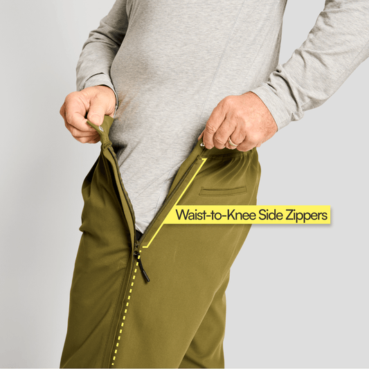 Joe & Bella Everyday Half-Zip Pants for Men#Olive