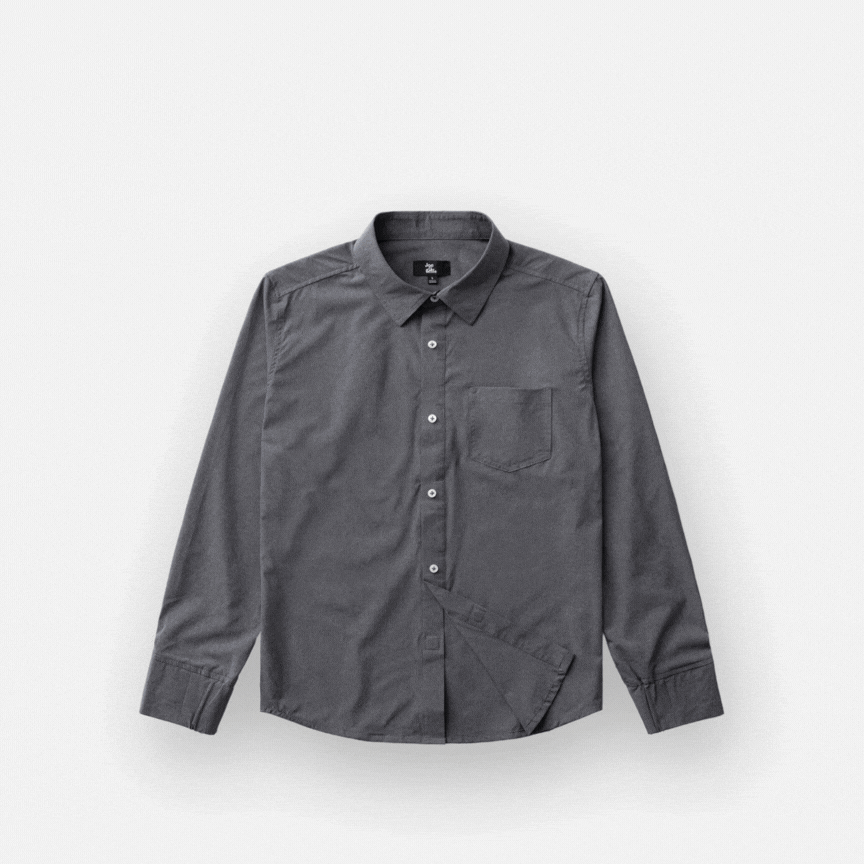 Joe & Bella Everyday Magnetic Button-Down for Men | Tailored-Fit #Heathered Grey